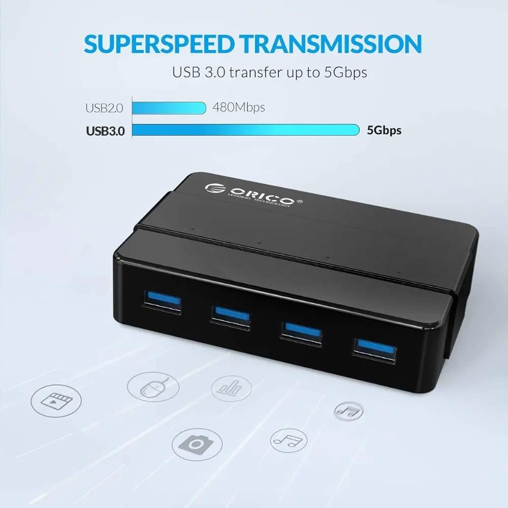 موزع USB Orico H4928-U3 - 4 منافذ USB 3.0